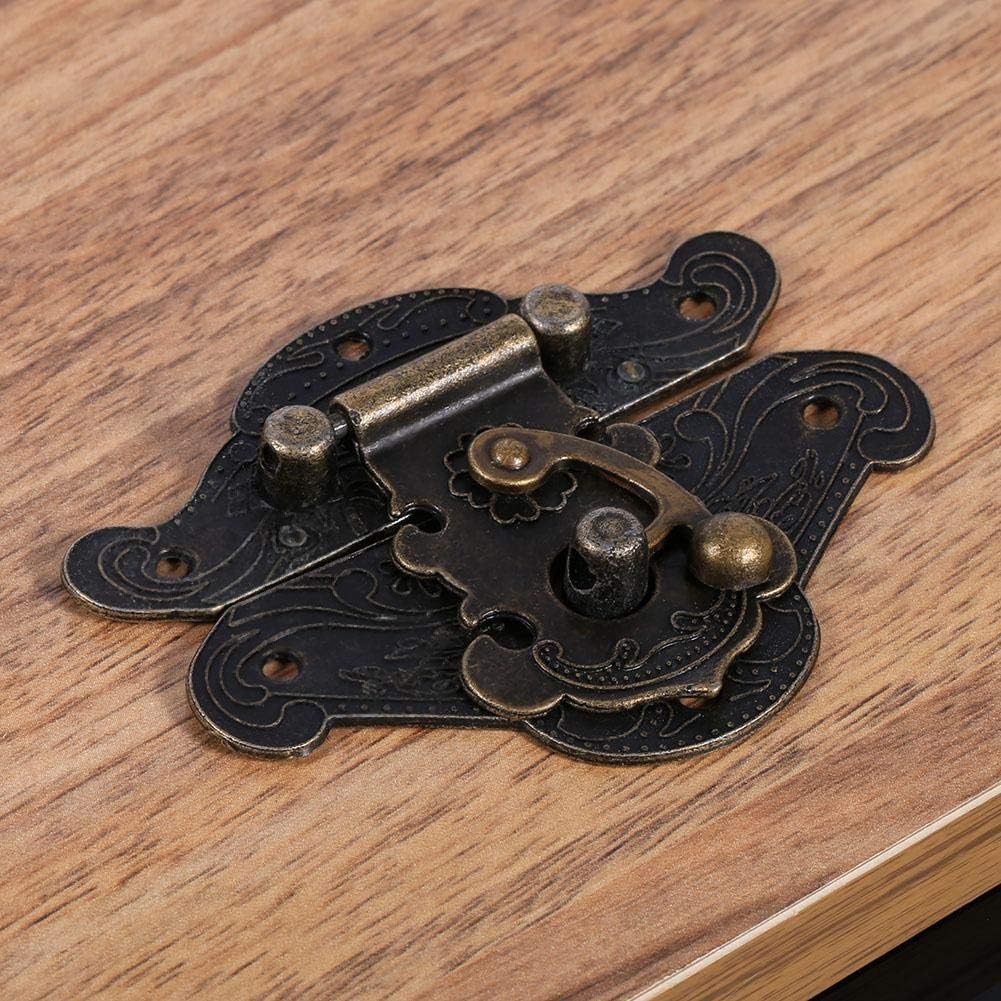 1 Pack Fdit Padlock Latch Hasp Buckle for Wooden Jewelry Box - Chest Lock Plate, Cabinet Furniture Hardware Locks - Small Size