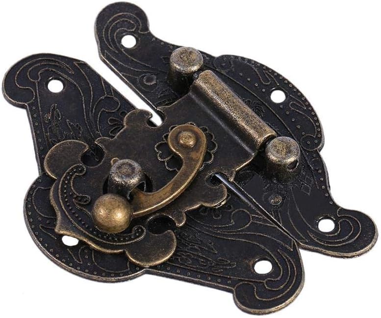 1 Pack Fdit Padlock Latch Hasp Buckle for Wooden Jewelry Box - Chest Lock Plate, Cabinet Furniture Hardware Locks - Small Size