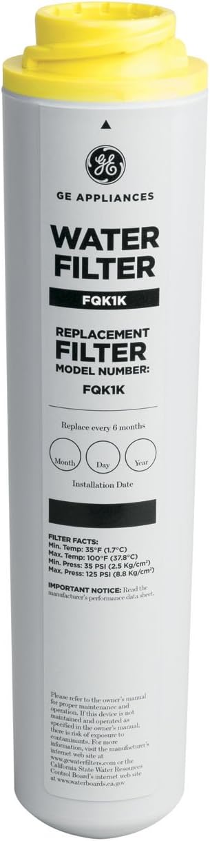 1-Pack GE FQK1K White Replacement Water Filter - 1 Count