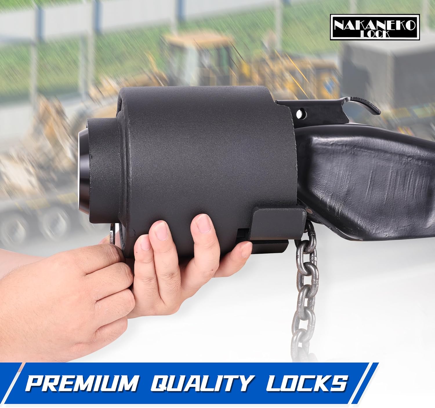 1 Pack NAKANEKO Hidden Shackle Padlock Heavy Duty Trailer Door Lock Set - Keyed Alike, Anti-Theft, Solid Aluminum 2-7/8 - WildKart