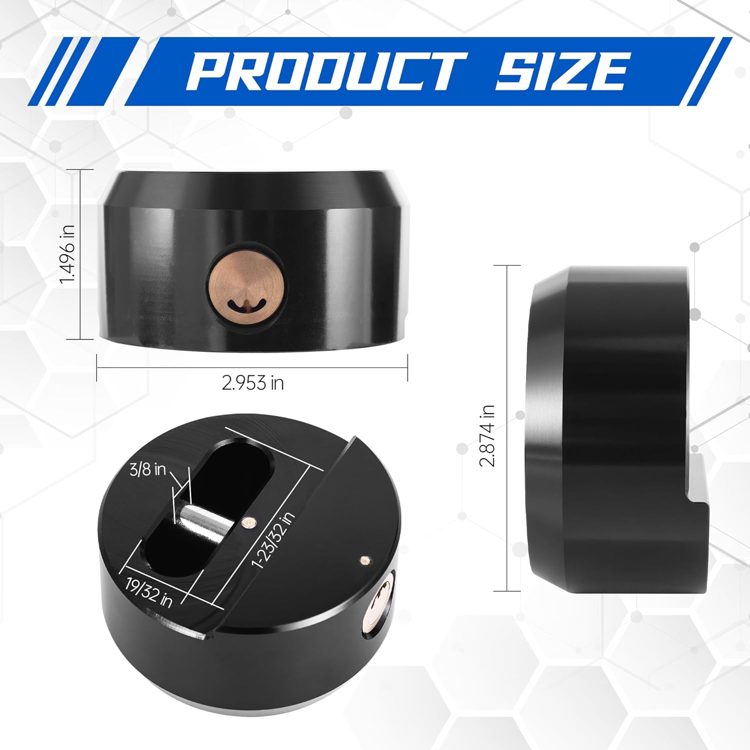 1 Pack NAKANEKO Hidden Shackle Padlock Heavy Duty Trailer Door Lock Set - Keyed Alike, Anti-Theft, Solid Aluminum 2-7/8 - WildKart