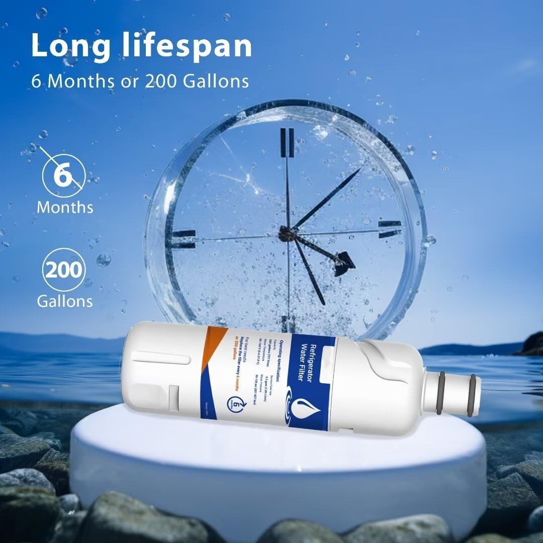 1 Pack of 4U PURE Water and Ice Filter, Compatible with EDR2RXD1, W10413645A, Kenmore 46-9082, 9082, 46-9903 KAD2RXD1 (Packaging May Vary)