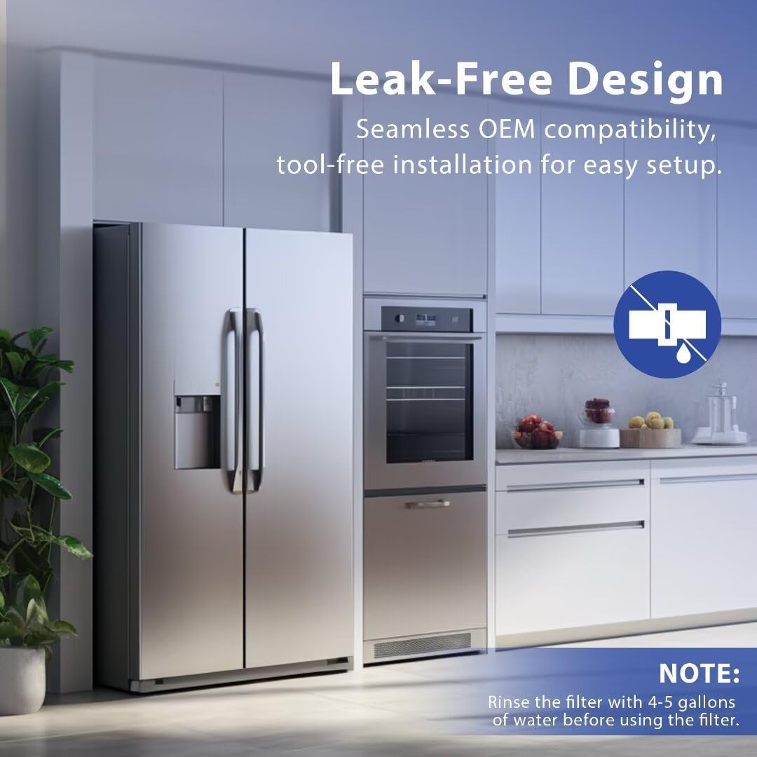 1 Pack of 4U PURE Water and Ice Filter, Compatible with EDR2RXD1, W10413645A, Kenmore 46-9082, 9082, 46-9903 KAD2RXD1 (Packaging May Vary)