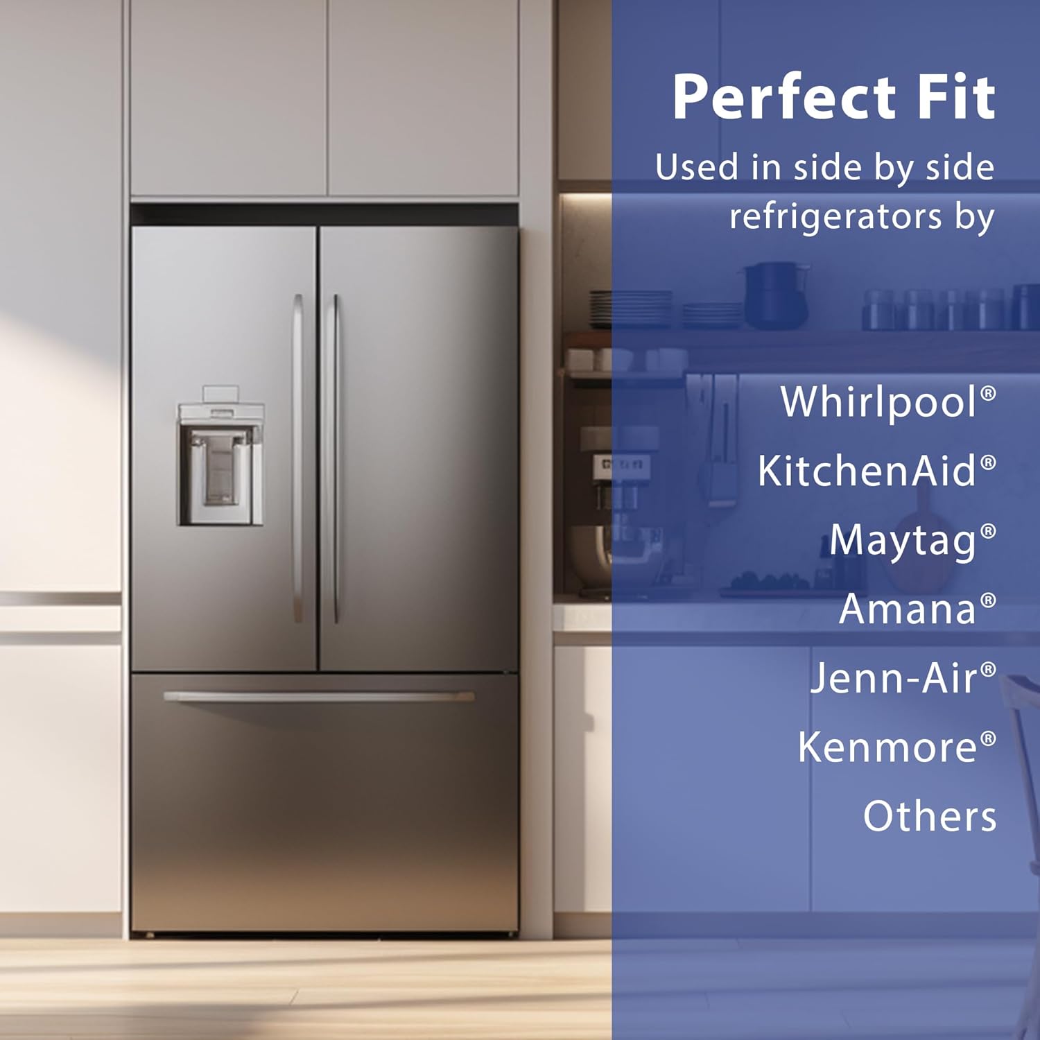 1 Pack of 4U PURE Water and Ice Filter, Compatible with EDR2RXD1, W10413645A, Kenmore 46-9082, 9082, 46-9903 KAD2RXD1 (Packaging May Vary)