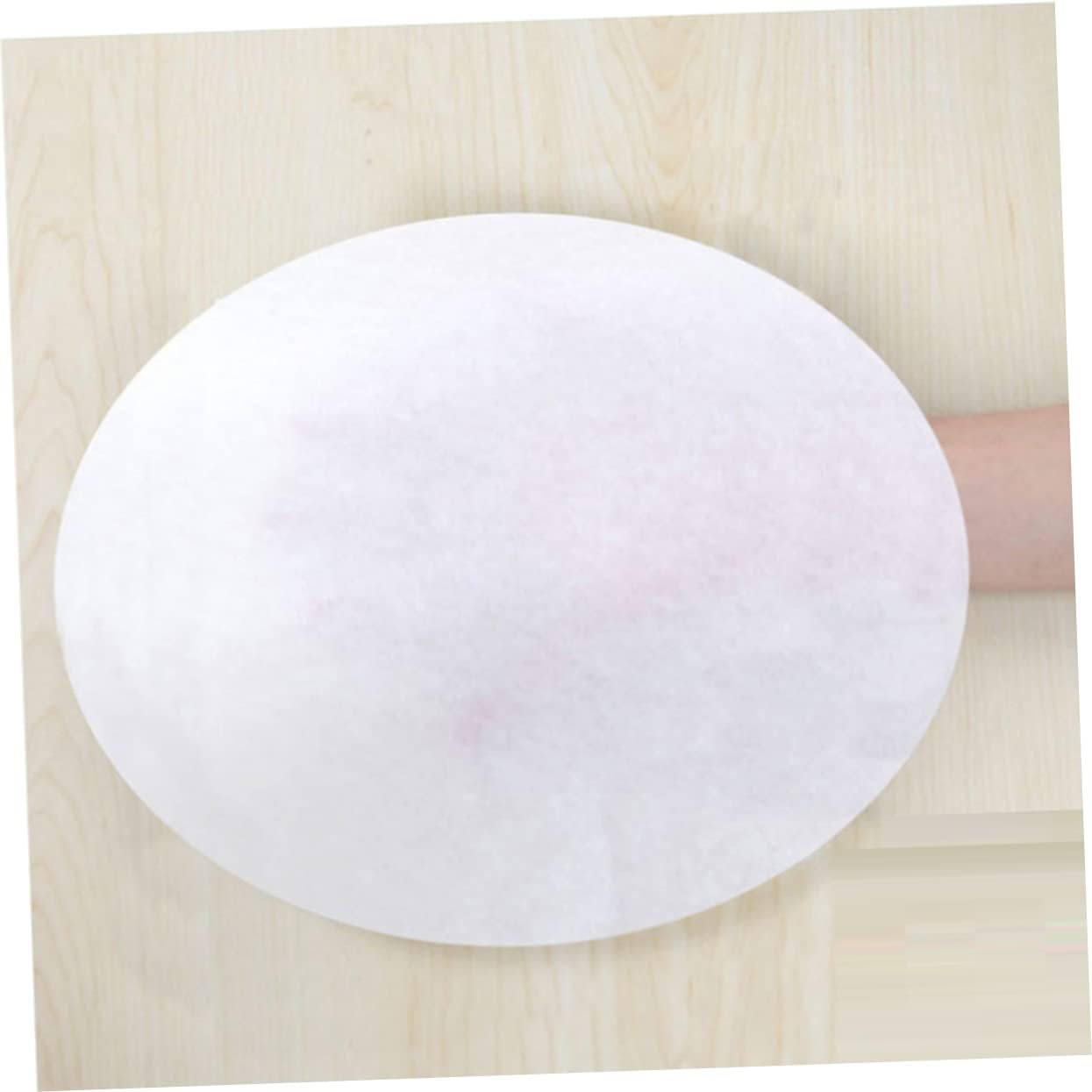 1 Pack of 50 Non-Stick Baking Paper Sheets for Toaster & Air Fryer - Round Cake Pans, Bread Oven, Reusable Parchment Paper - Silicone Oil Paper - White