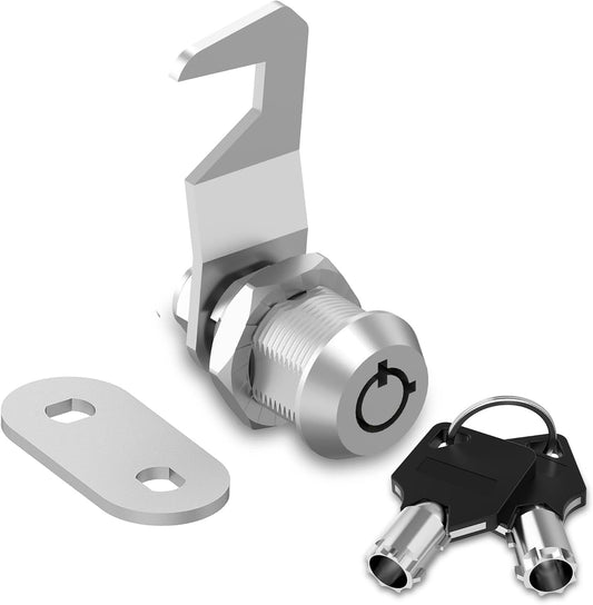 1 Pack RV Storage Lock 5/8" Cam Lock Keyed Alike - Mailbox & Toolbox Replacement - Zinc Alloy - File Cabinet & Camper Door Lock