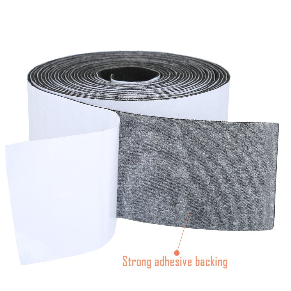1 Pack Self-Adhesive Felt Tape Strips for Furniture and Hard Surfaces - 1.96" x 0.04" x 14.7ft