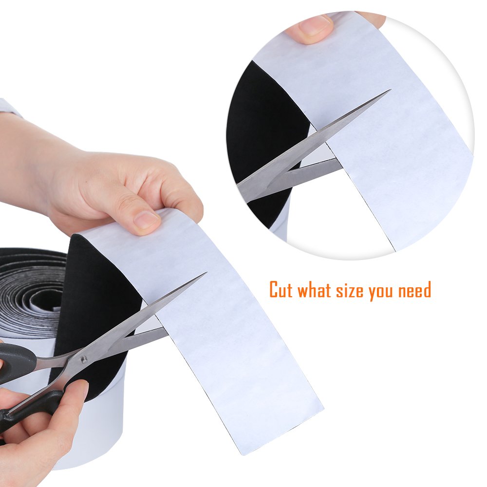 1 Pack Self-Adhesive Felt Tape Strips for Furniture and Hard Surfaces - 1.96" x 0.04" x 14.7ft