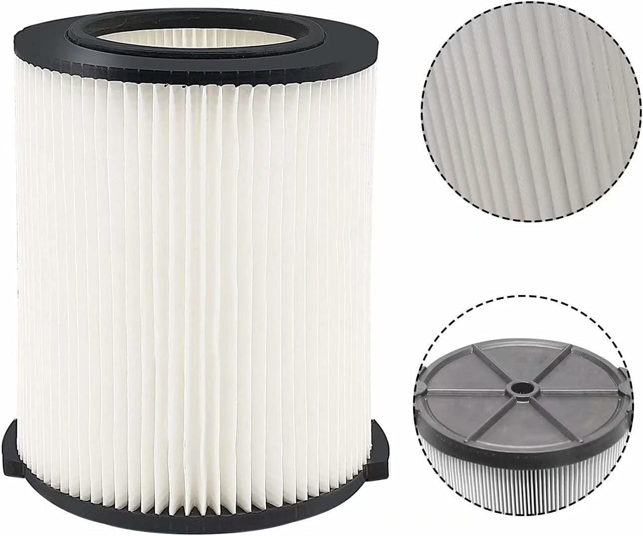 1 Pack VF4000 Filter Replacement for Ridgid & Husky Wet Dry Vacuums 5-20 Gallon - Compatible with WD5500, WD0671, WD1450, RV2400A, RV2600B - By MZY LLC