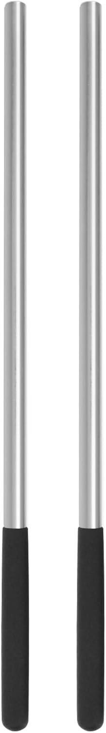 1 Pair 17.2" Non-Slip Handle Torsion Spring Winding Rods, 1/2" Solid Steel Metal Bars for Garage Door Springs