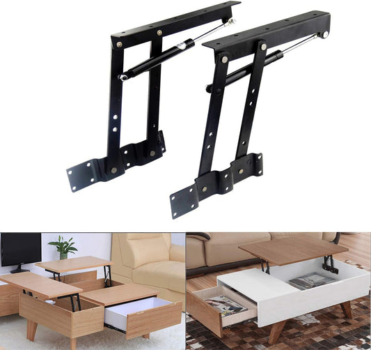 1 Pair Sauton Folding Lift-Up Table Mechanism Hinge with Gas Hydraulic Fitting