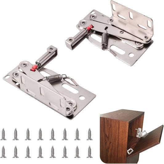 1 Pair UFURMATE 45 Degree Flip Down Hinges for Kitchen Sink Drawer - Soft Close Scissor Hinges with Damping Design