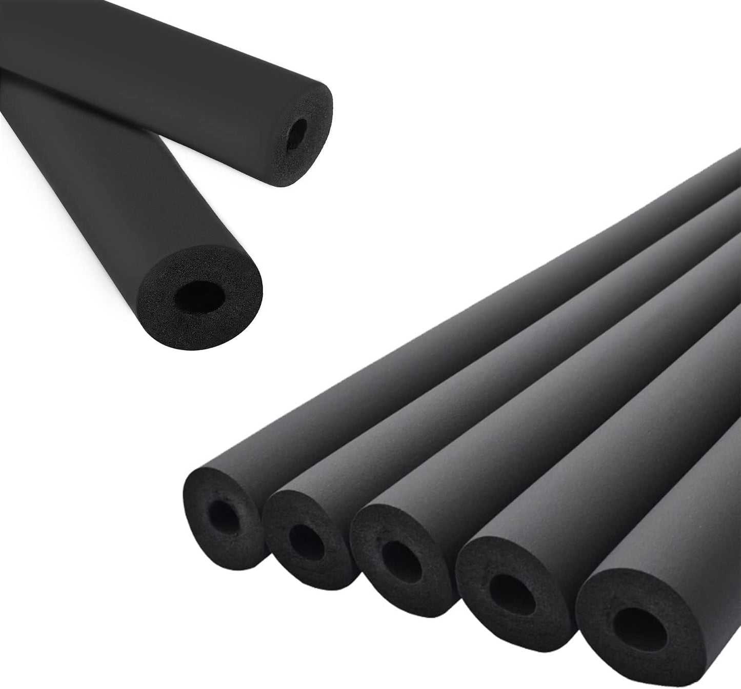 1" Pipe Insulation Foam Tube for AC Unit, Guitar Stands, Exercise Machine - 6Ft - 1" ID 1-13/32" OD - ALLWIN Foam Tubing