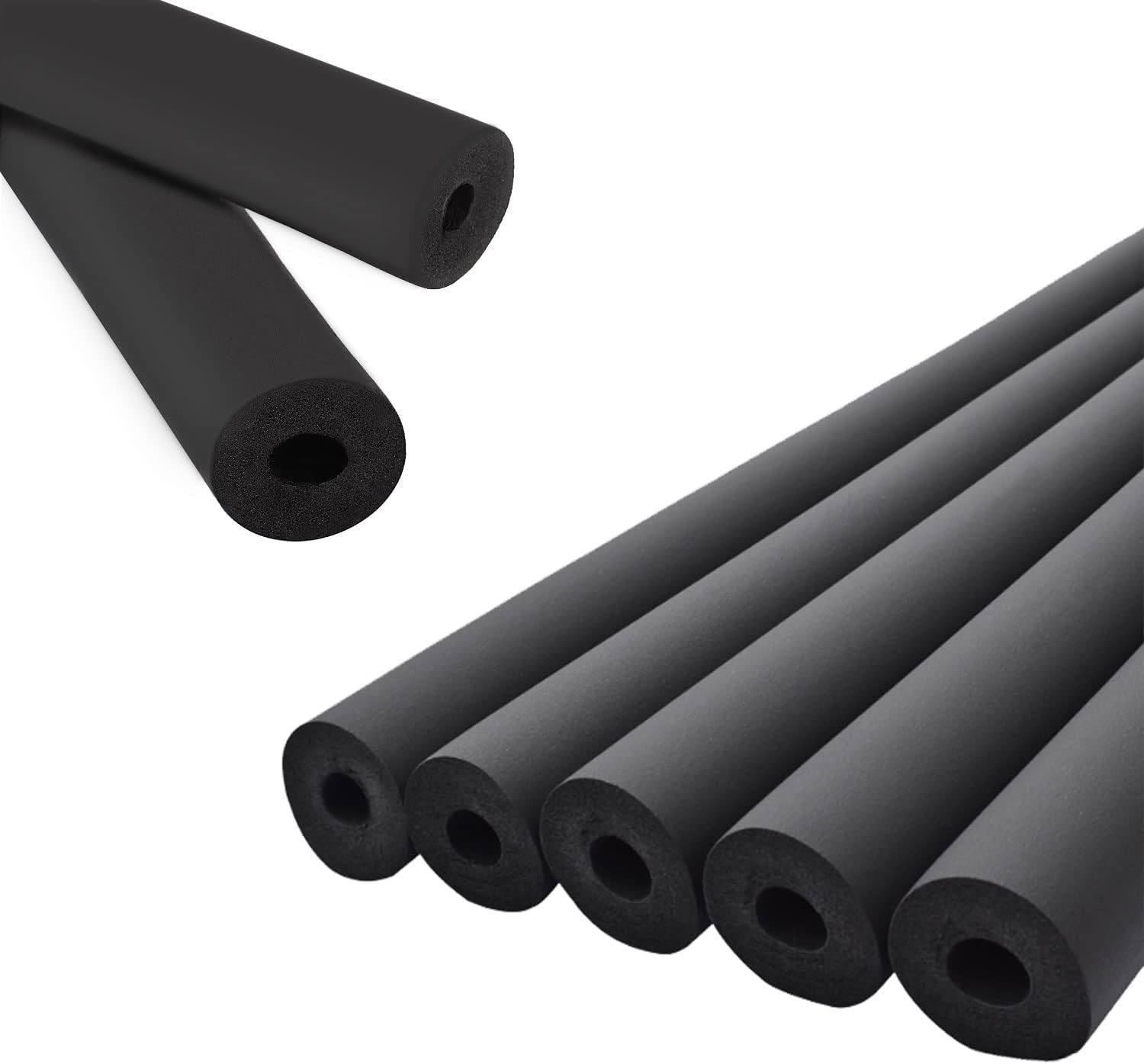 1" Pipe Insulation Foam Tube for AC Unit, Guitar Stands, Exercise Machine - 6Ft - 1" ID 1-13/32" OD - ALLWIN Foam Tubing
