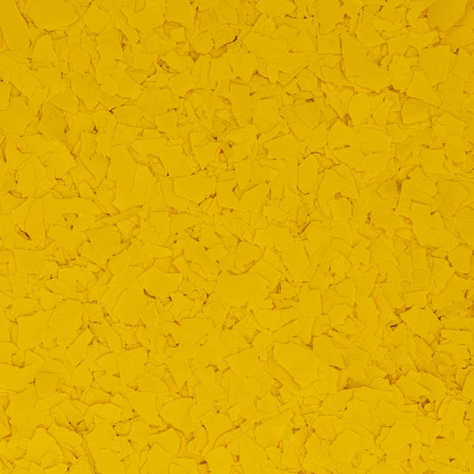 1 Pound of The Original Color Chips 1/4" Decorative Floor Coating Flakes in Primary Yellow - Enhance Interior/Exterior Surfaces for Garages, Basements, Showrooms - Solid Colors for Epoxy Flooring