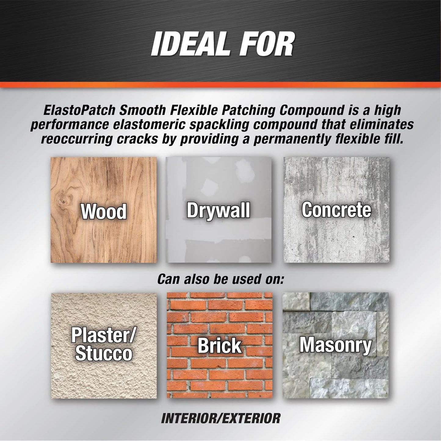 1 Quart Dap 12278 ElastoPatch White Pro-Grade Elastomeric Patching Compound