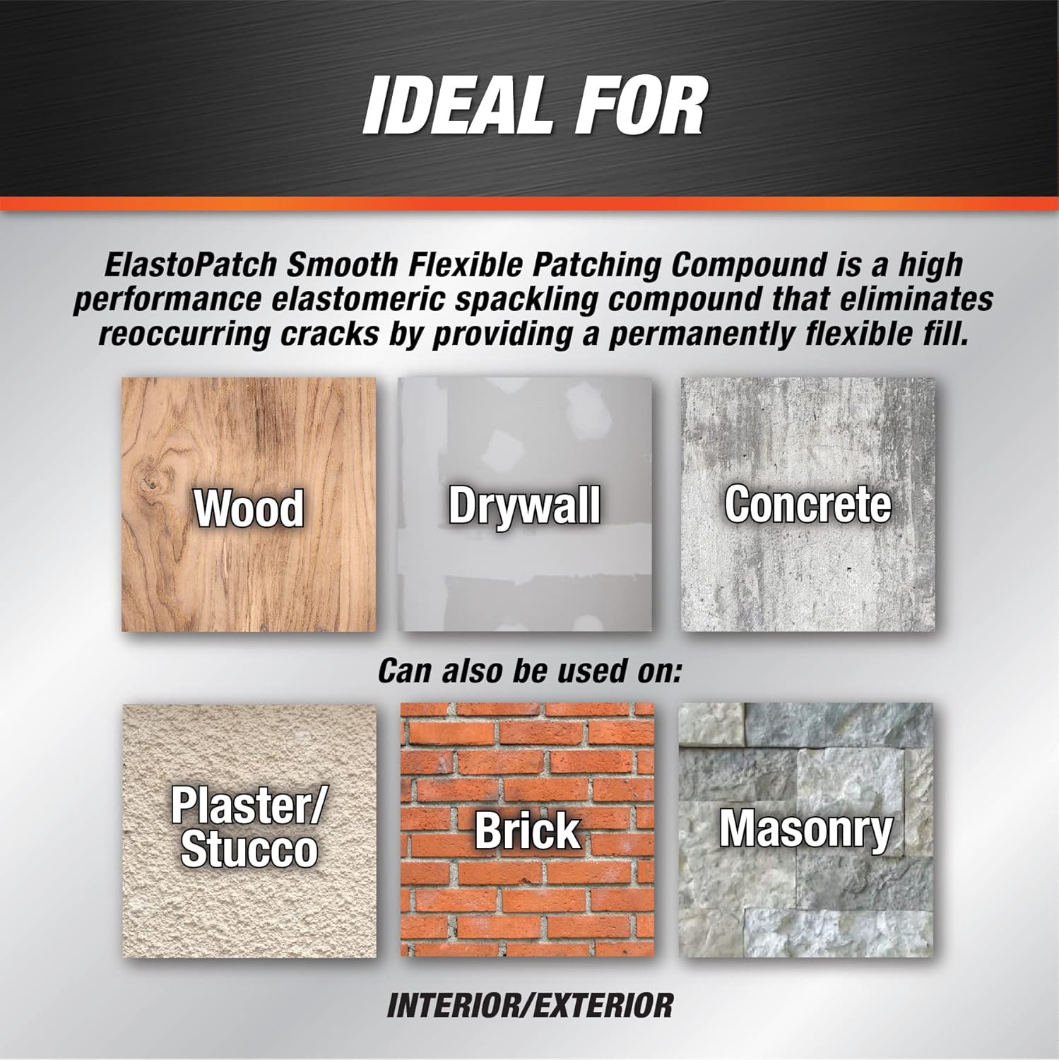 1 Quart Dap 12278 ElastoPatch White Pro-Grade Elastomeric Patching Compound