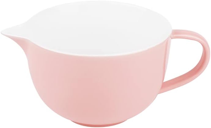 1 Quart Gaolinci Simple Solid Color Ceramic Mixing Bowl with Pouring Spout and Handle