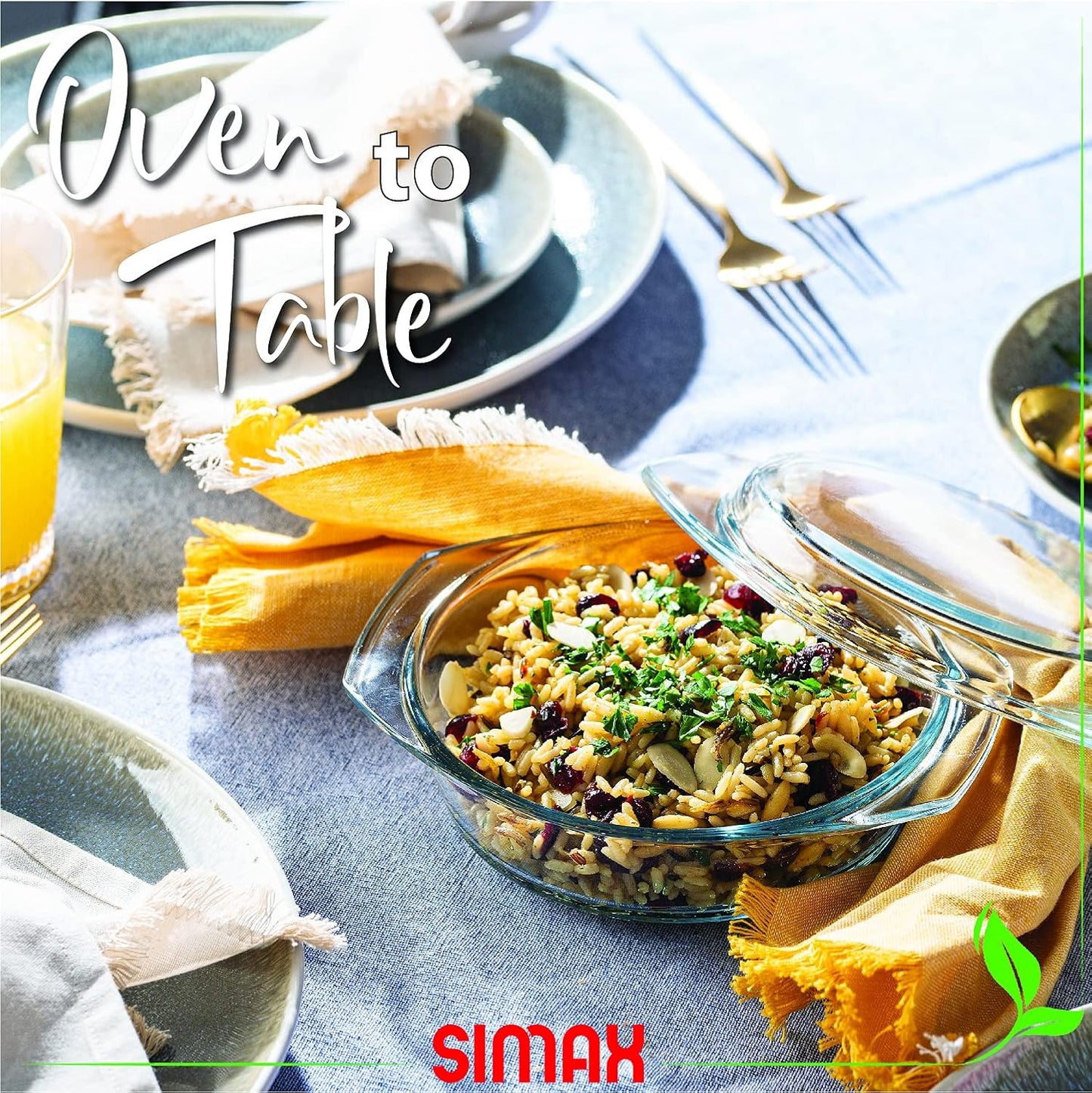 1 Quart Glass Casserole Dish with Lid and Handles - Clear Round Casserole Dish for Cooking, Baking, Serving - Microwave, Dishwasher, Oven Safe