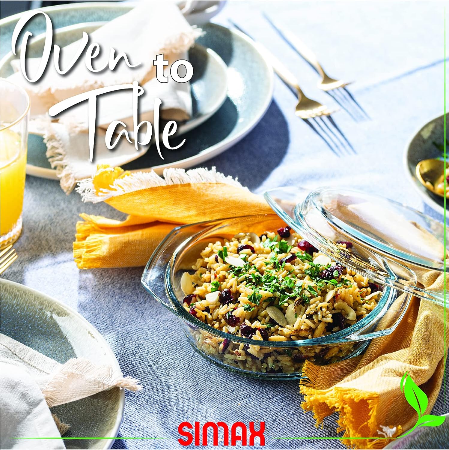 1 Quart Glass Casserole Dish with Lid and Handles - Clear Round Casserole Dish for Cooking, Baking, Serving - Microwave, Dishwasher, Oven Safe