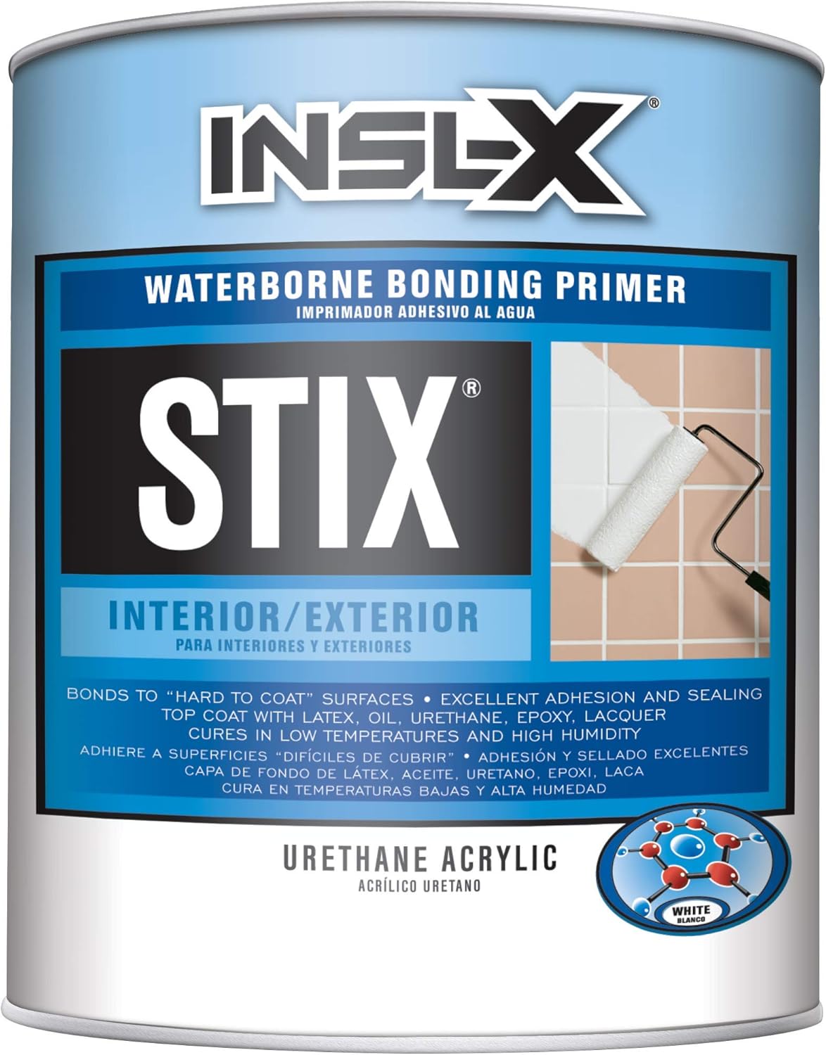 1 Quart INSL-X SXA11009A-04 Stix Acrylic Waterborne Bonding Primer - White Color