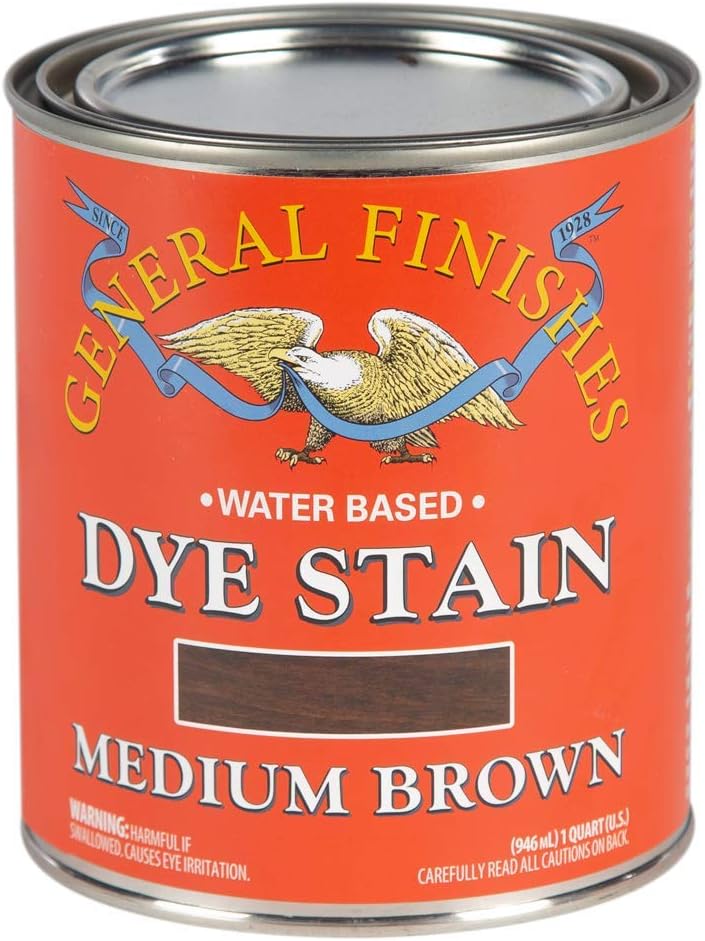 1 Quart Medium Brown Water Based Dye by General Finishes