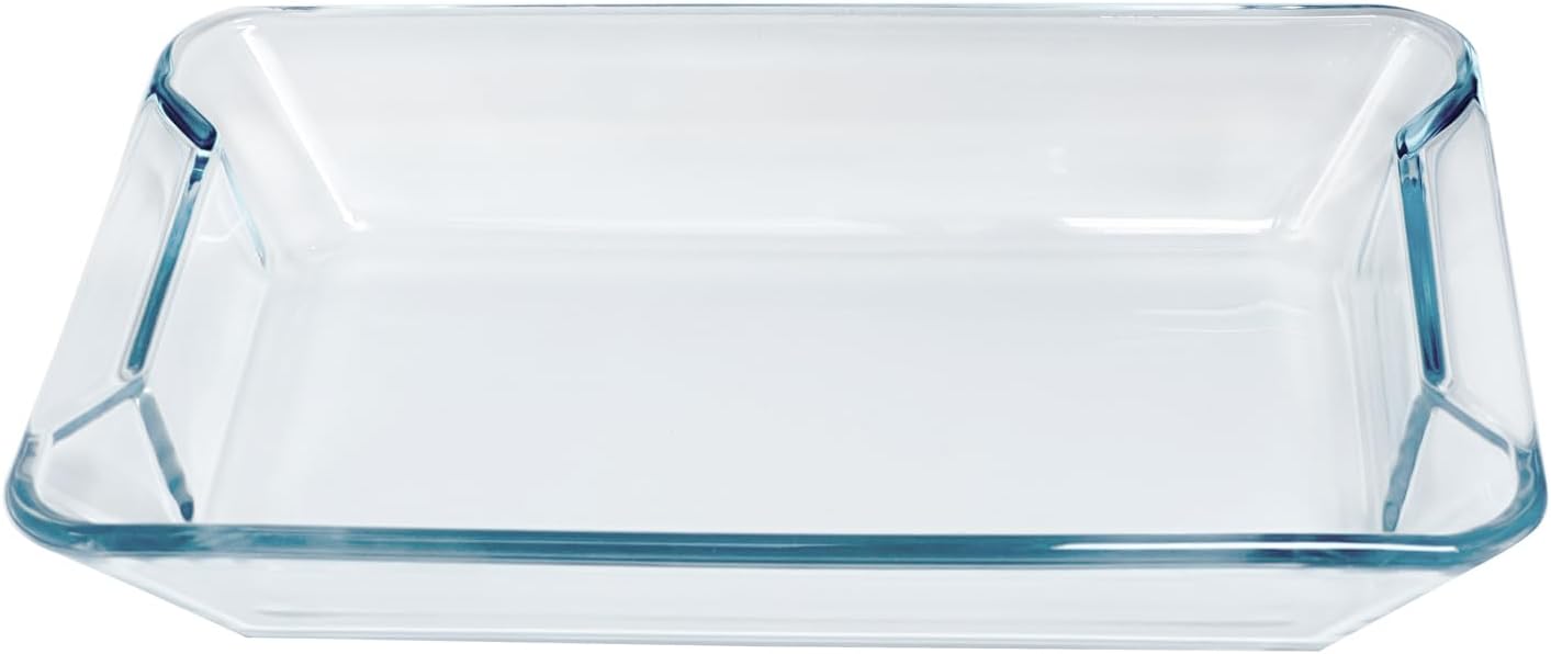 1 Quart Rectangular Tempered Glass Baking Dish with Lid - VIPHIEC Glass Cookware for Baking