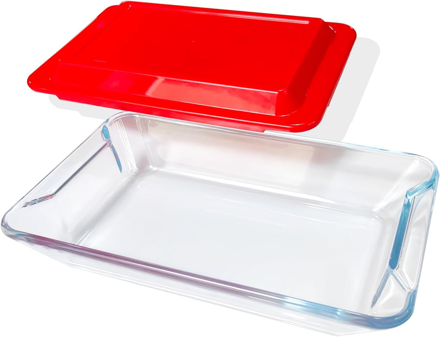 1 Quart Rectangular Tempered Glass Baking Dish with Lid - VIPHIEC Glass Cookware for Baking