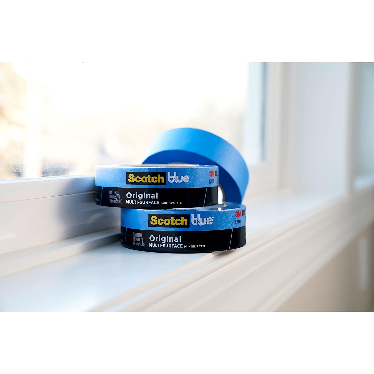 1 Roll of ScotchBlue Original Multi-Surface Painters Tape, 1 Inch Wide - Blue Masking Tape for Indoor and Outdoor Use - Easy to Remove & Protects Surfaces - 2090-24NC (0.94 In. x 60 Yds)