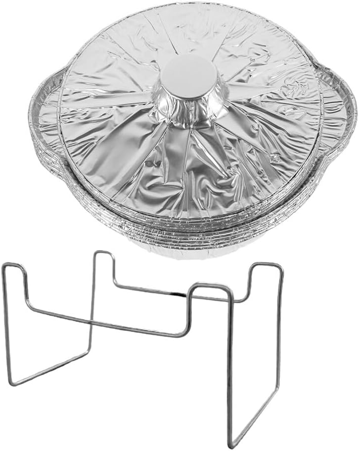 1 Set Aluminum Baking Pans with Foil Box - Round Cake Pan, Grilling Plate, Cookie Container, Cake Baking Dishes - Food Packing Containers Iron for Bakeware