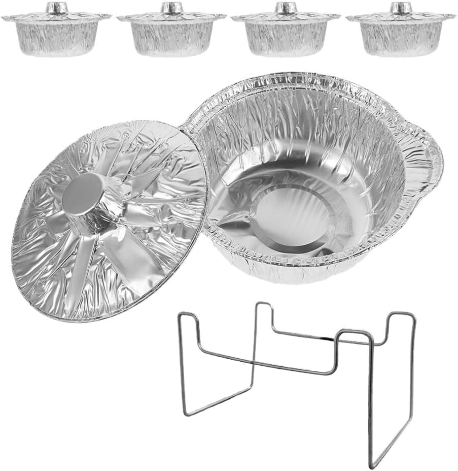 1 Set Aluminum Baking Pans with Foil Box - Round Cake Pan, Grilling Plate, Cookie Container, Cake Baking Dishes - Food Packing Containers Iron for Bakeware