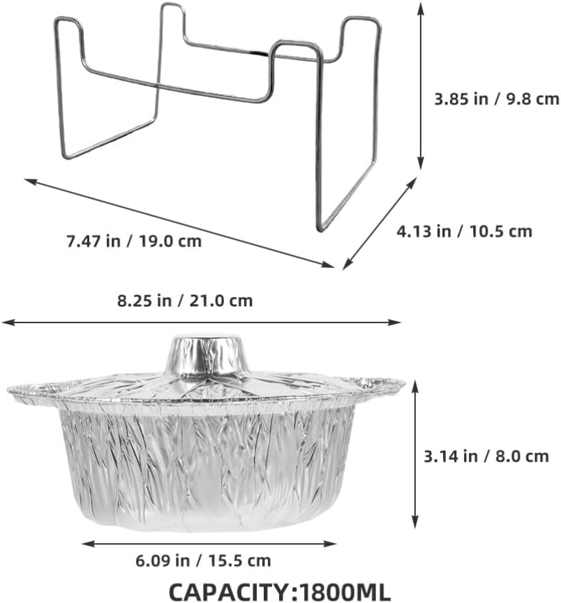 1 Set Aluminum Baking Pans with Foil Box - Round Cake Pan, Grilling Plate, Cookie Container, Cake Baking Dishes - Food Packing Containers Iron for Bakeware