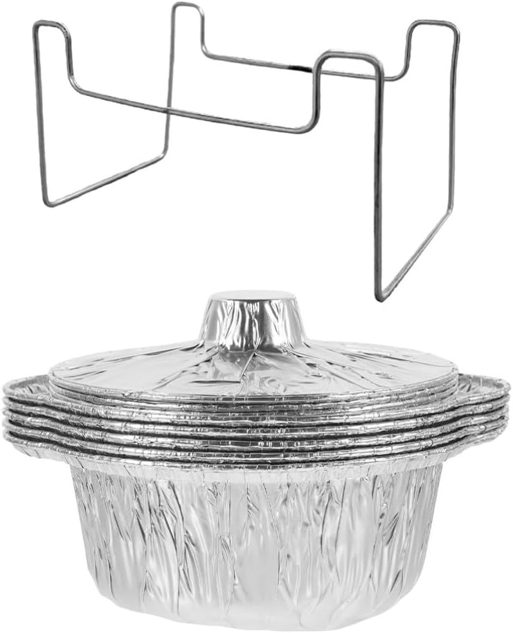 1 Set Aluminum Baking Pans with Foil Box - Round Cake Pan, Grilling Plate, Cookie Container, Cake Baking Dishes - Food Packing Containers Iron for Bakeware