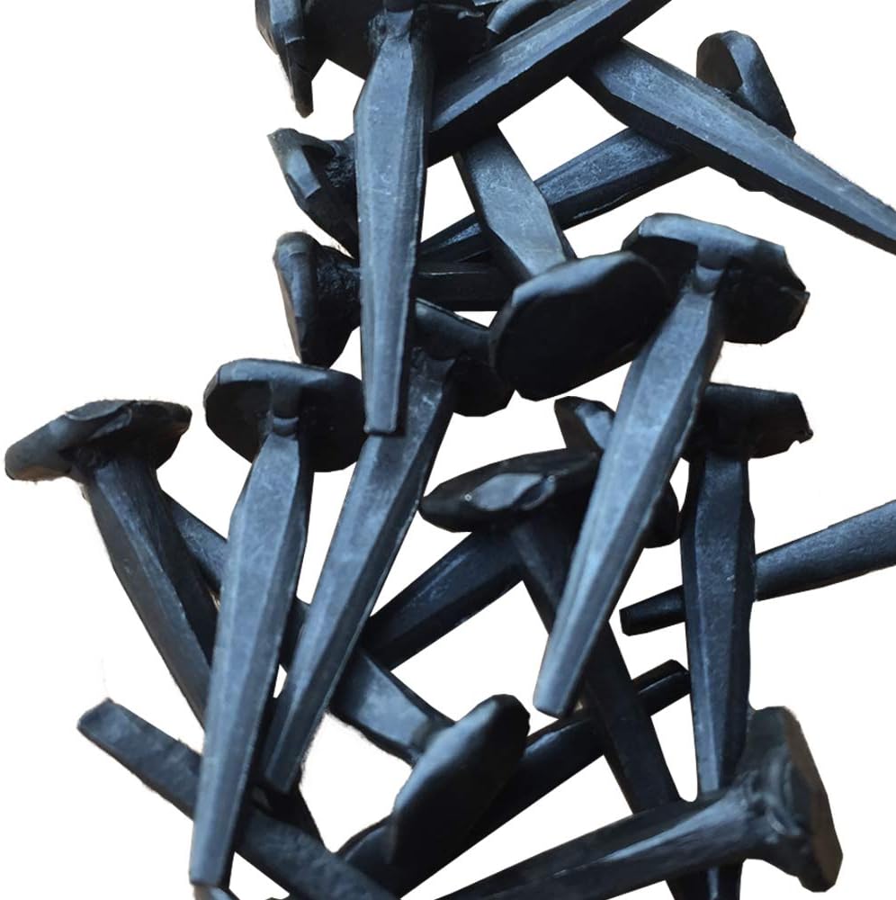 1" Steel Decorative Antique Wrought Rose Head Nails for Woodworking & Furniture - Pack of 50