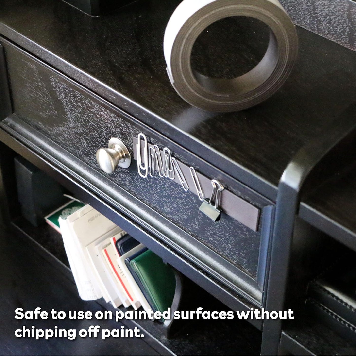 1" x 10' Magnetic Tape Roll with Adhesive Backing - Heavy Duty Thin Magnet Strip for Tools, Shower Doors, Walls, Crafts