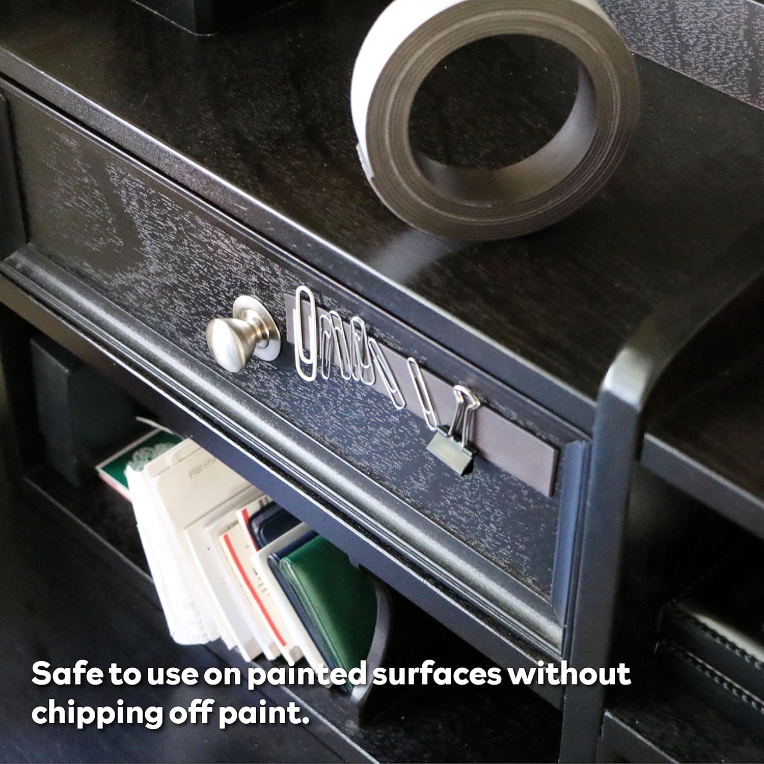 1" x 10' Magnetic Tape Roll with Adhesive Backing - Heavy Duty Thin Magnet Strip for Tools, Shower Doors, Walls, Crafts