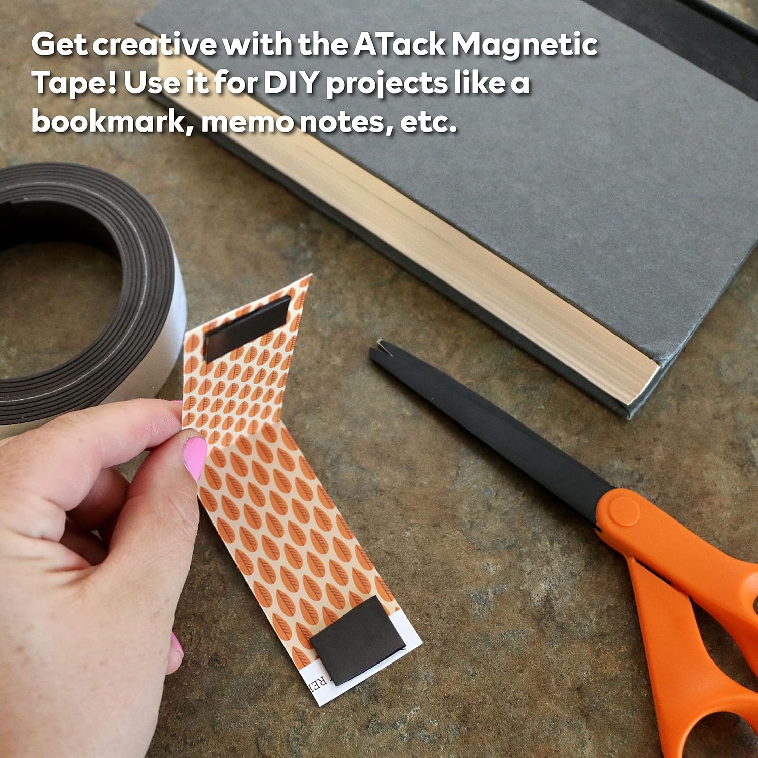 1" x 10' Magnetic Tape Roll with Adhesive Backing - Heavy Duty Thin Magnet Strip for Tools, Shower Doors, Walls, Crafts