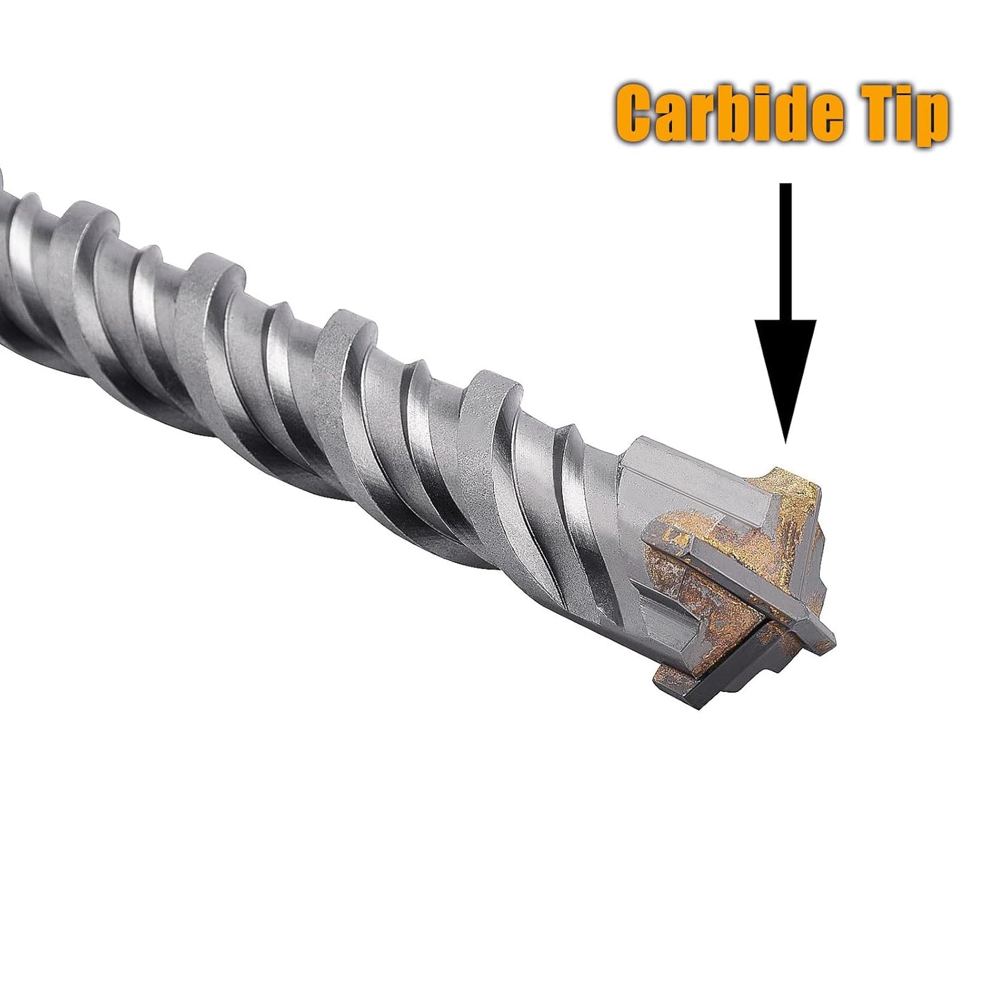1" x 18" GUICGOC SDS Plus Rotary Hammer Drill Bit for Concrete, Brick, Cement, Stone - 18" Length, 1" Diameter