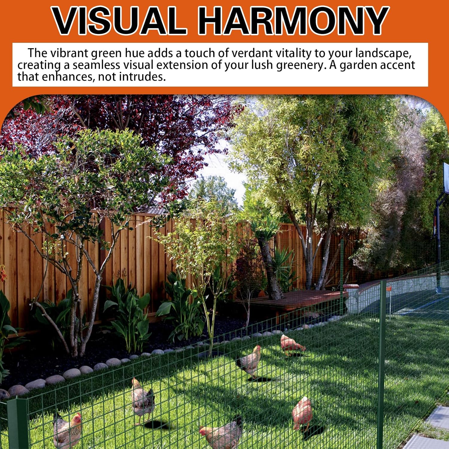 1' x 24in x 100ft Green PVC Coated Hardware Cloth Chicken Wire Mesh Fence for Garden, Snake/ Raccoon/ Fox Prevention & Poultry Netting