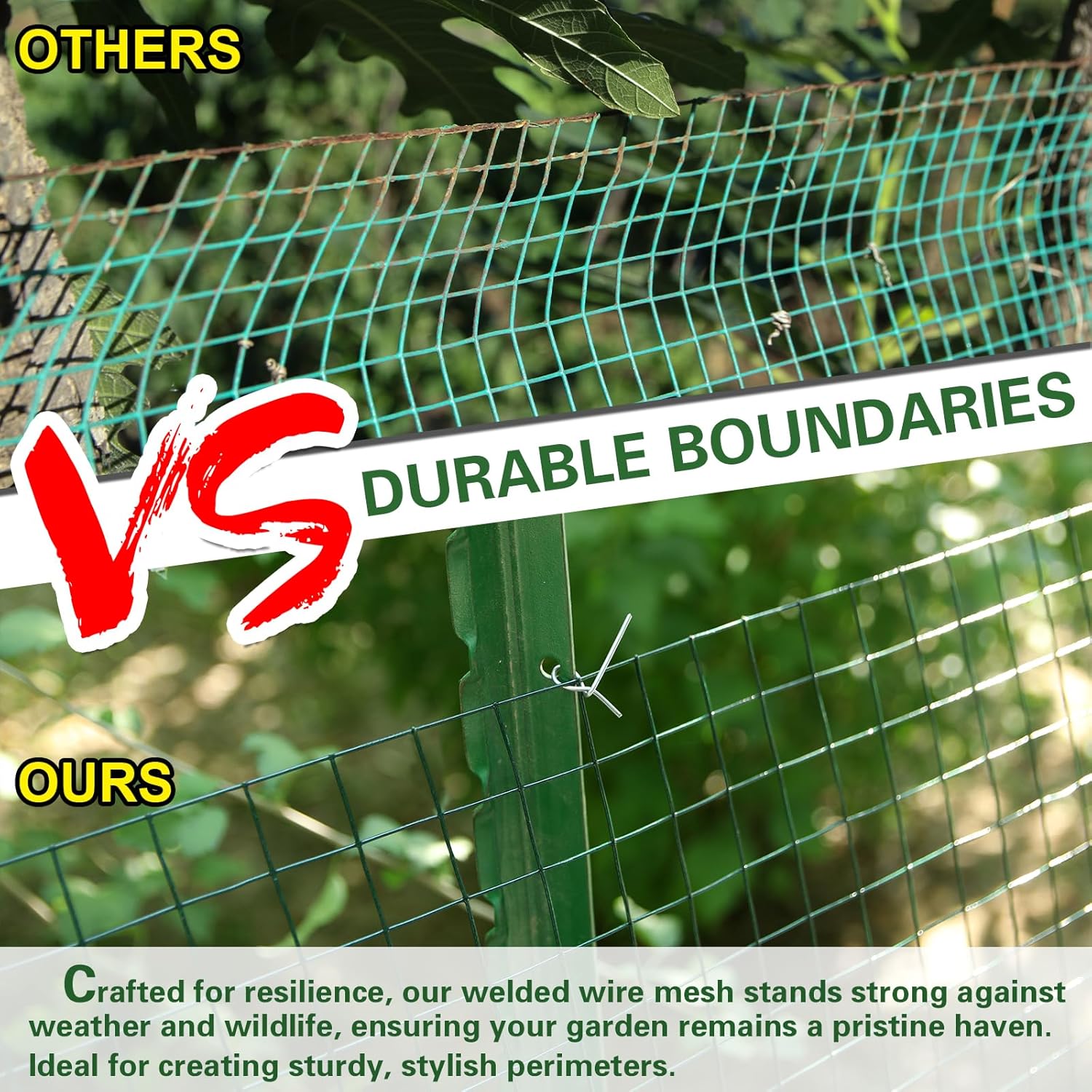 1' x 24in x 100ft Green PVC Coated Hardware Cloth Chicken Wire Mesh Fence for Garden, Snake/ Raccoon/ Fox Prevention & Poultry Netting