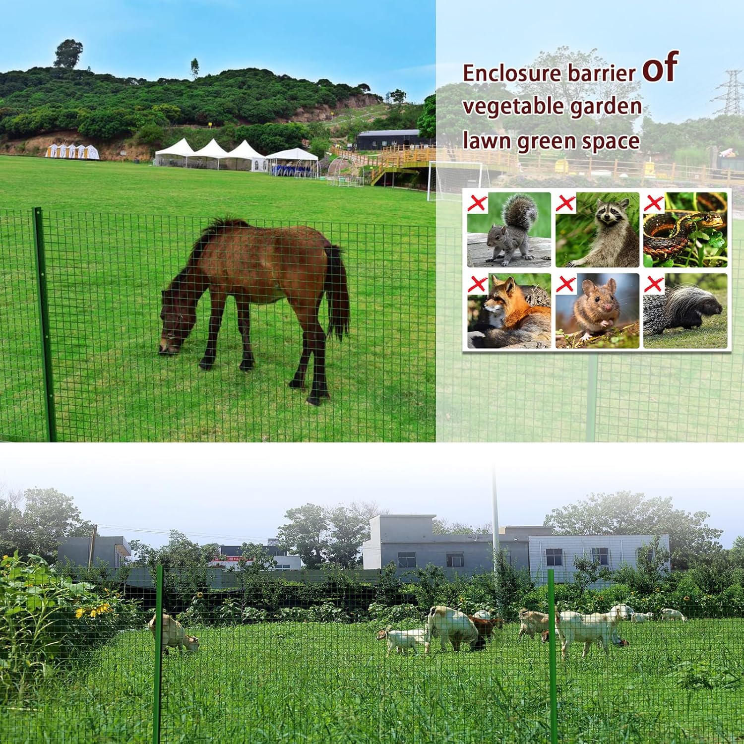 1' x 24in x 100ft Green PVC Coated Hardware Cloth Chicken Wire Mesh Fence for Garden, Snake/ Raccoon/ Fox Prevention & Poultry Netting