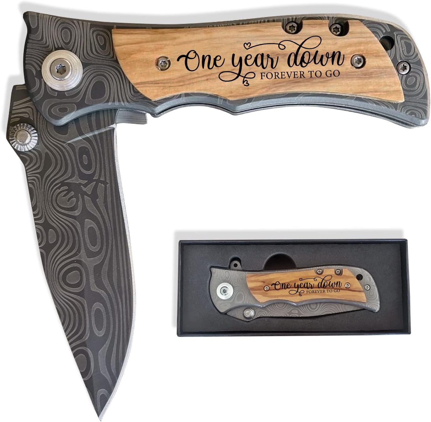 1 Year Paper Anniversary Gift for Him - First Wedding Anniversary Keepsake for Men - Marriage Present for Husband or Boyfriend