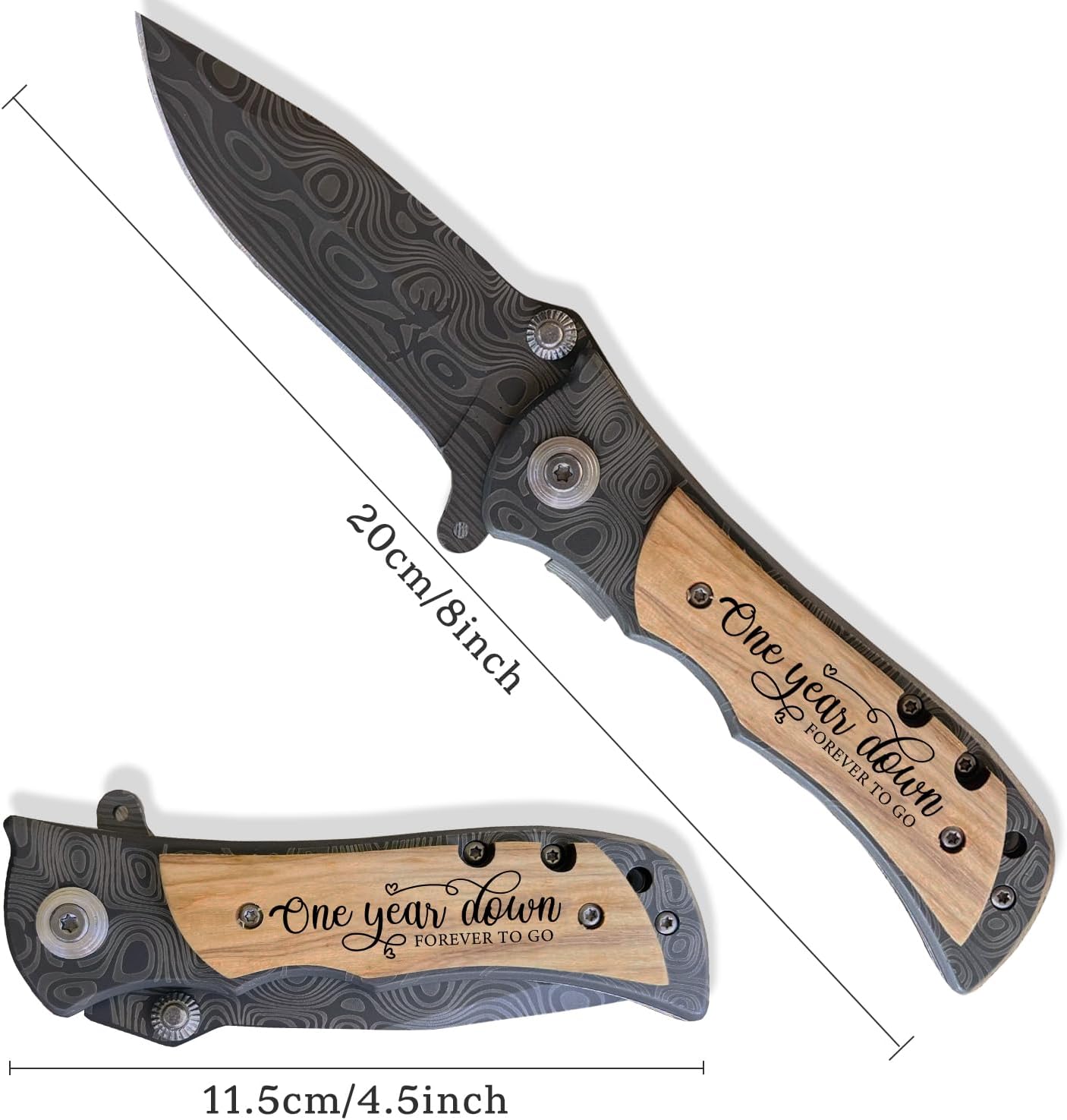 1 Year Paper Anniversary Gift for Him - First Wedding Anniversary Keepsake for Men - Marriage Present for Husband or Boyfriend