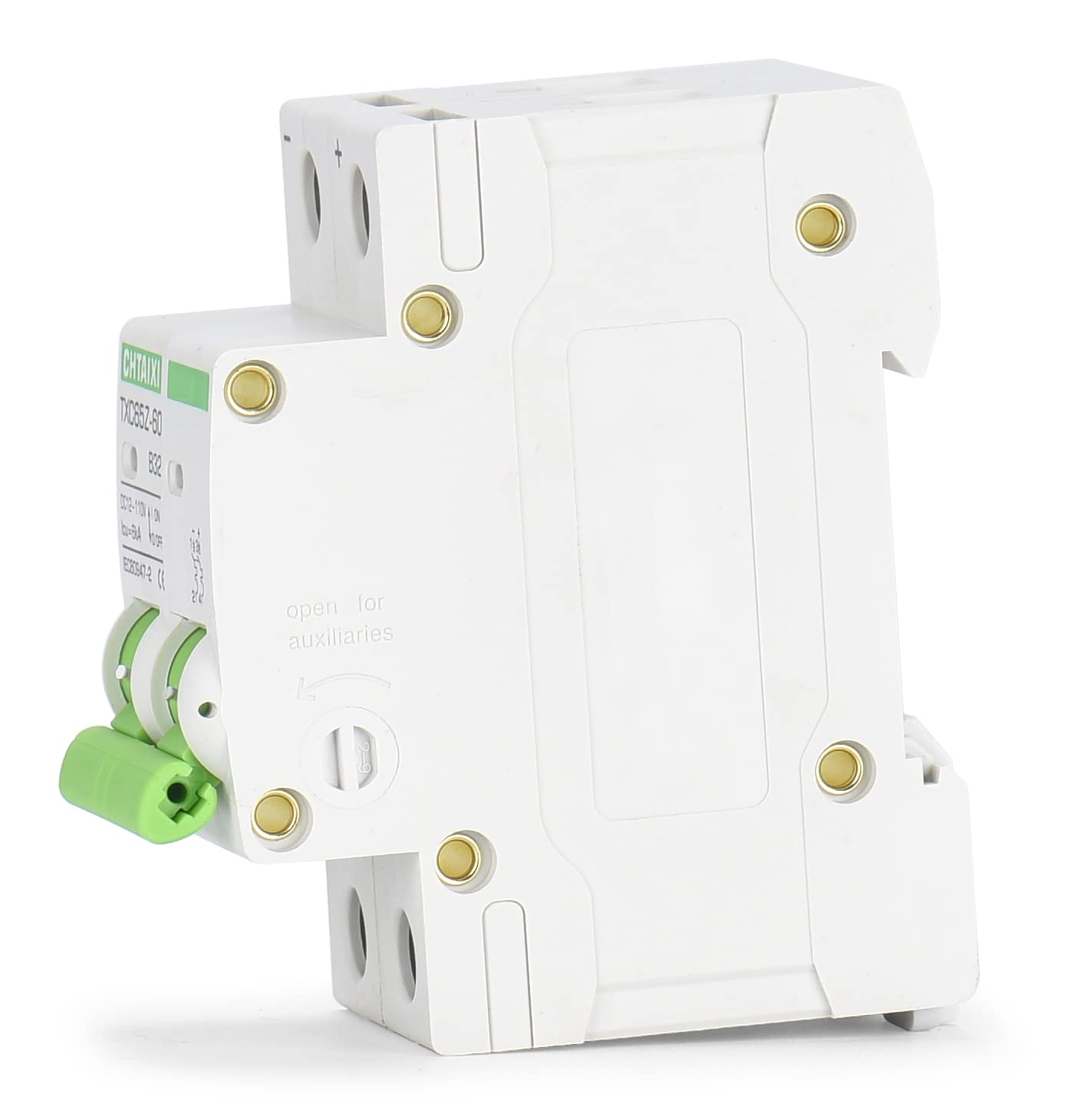 10 Amp 2 Pole DC Mini Circuit Breaker for Solar PV System and RV - Thermal Magnetic Trip, DIN Rail Mount - Chtaixi DC Disconnect Switch B10