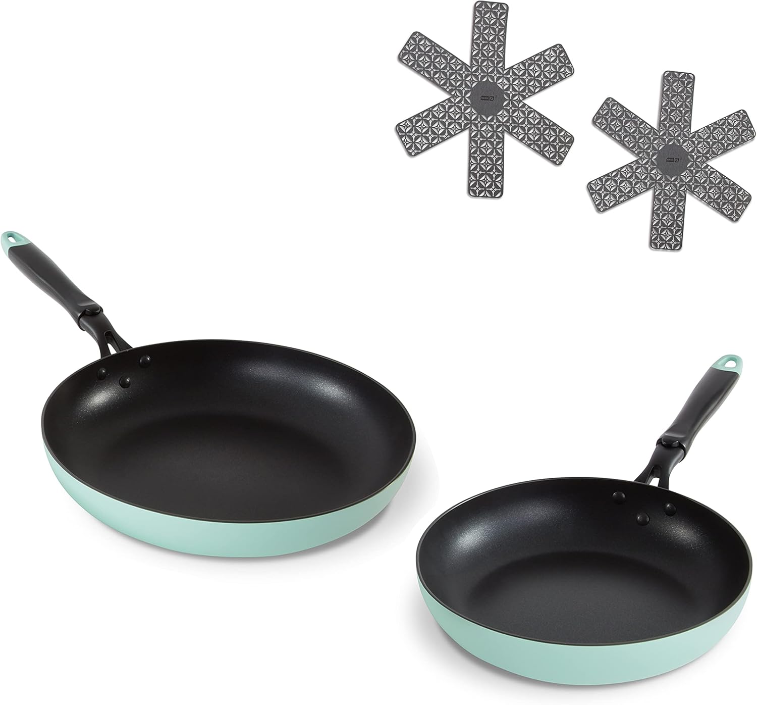 10 and 12 Inch DASH Nonstick Hard Anodized Fry Pan Set - Cookware Kit for Home Cooking