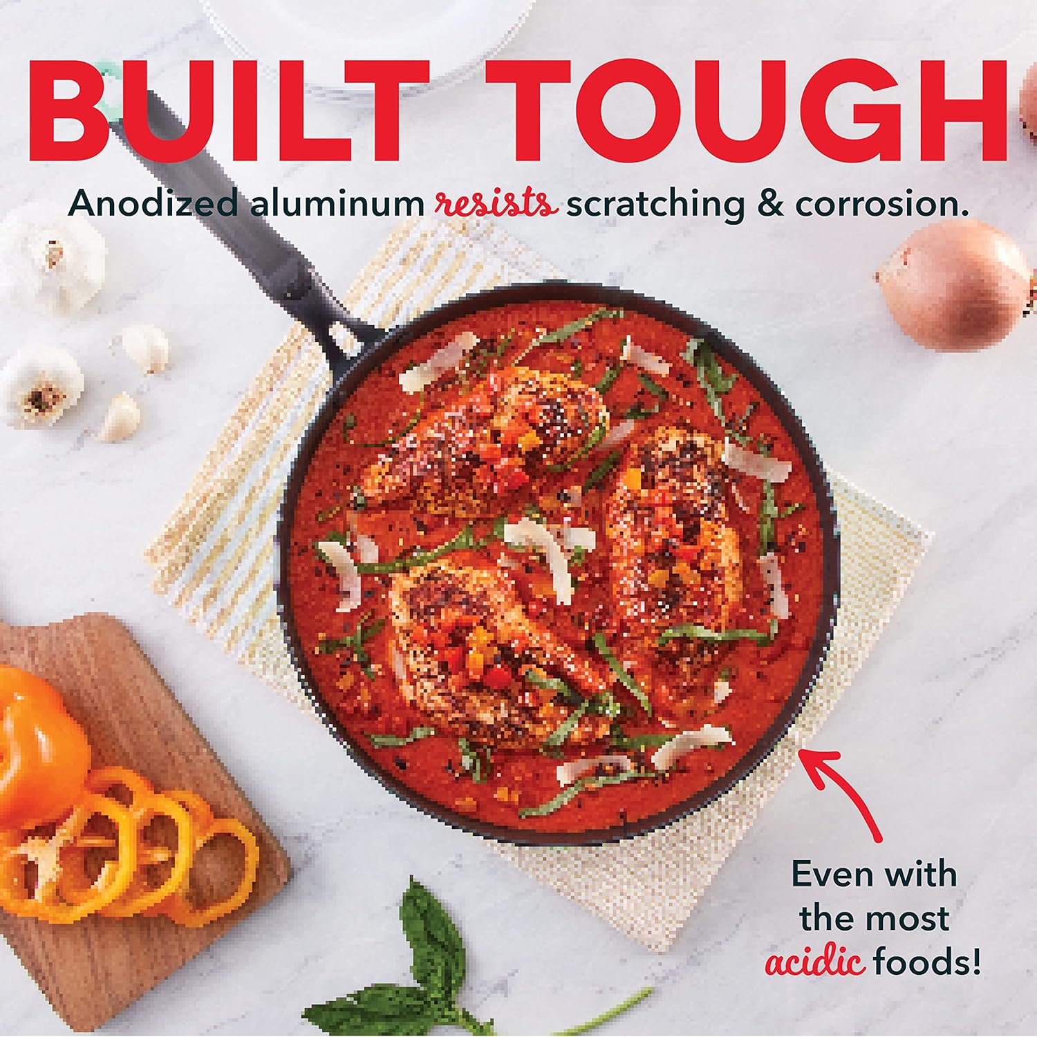 10 and 12 Inch DASH Nonstick Hard Anodized Fry Pan Set - Cookware Kit for Home Cooking