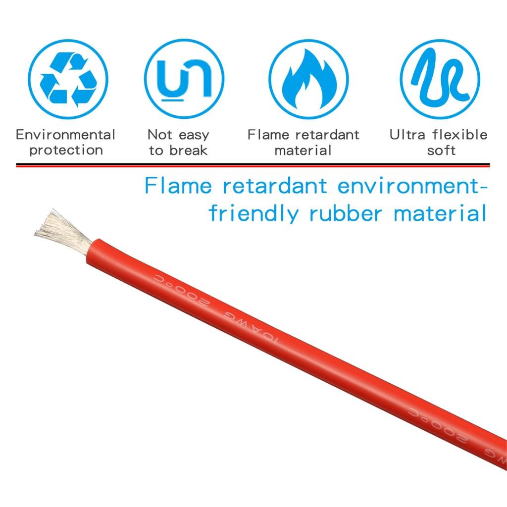 10 AWG Silicone Wire Kit - 70 ft Total, 7 Colors, Flexible Stranded Tinned Copper - BNTECHGO