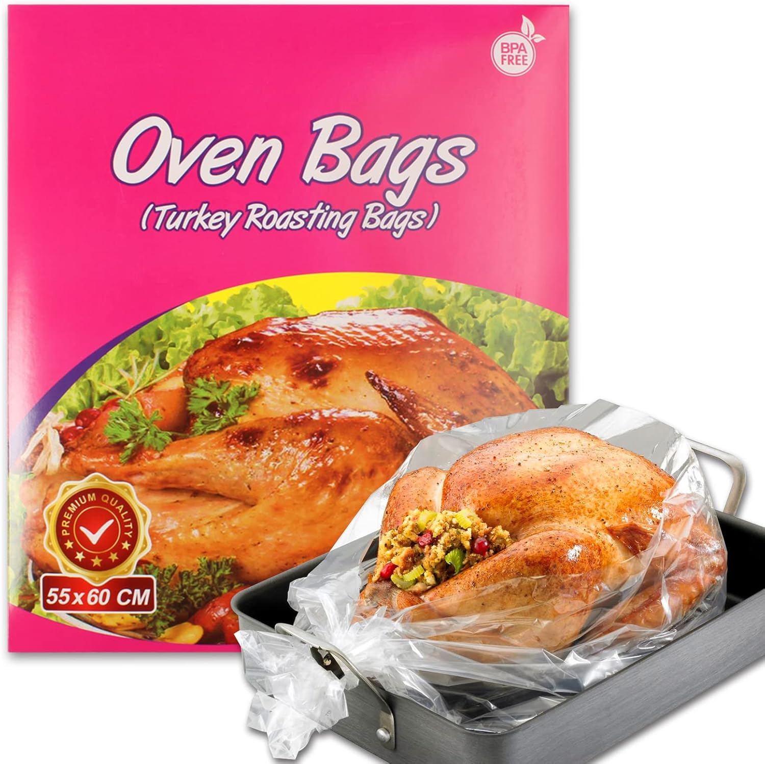 10 Count Large Oven Bags for Thanksgiving Turkey Roasting - Size Turkey Oven Bags by OOFLAYE