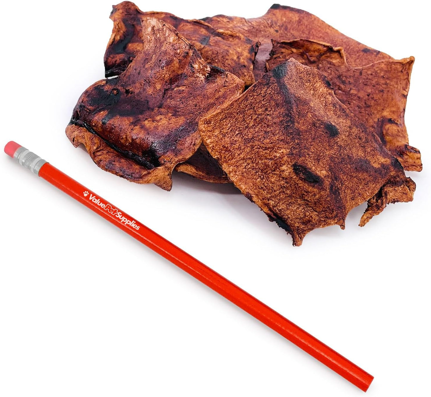 10 Count ValueBull USA Natural Beef Flavor Rawhide Chips - Long Lasting & Chemical Free Beef Hide Snacks