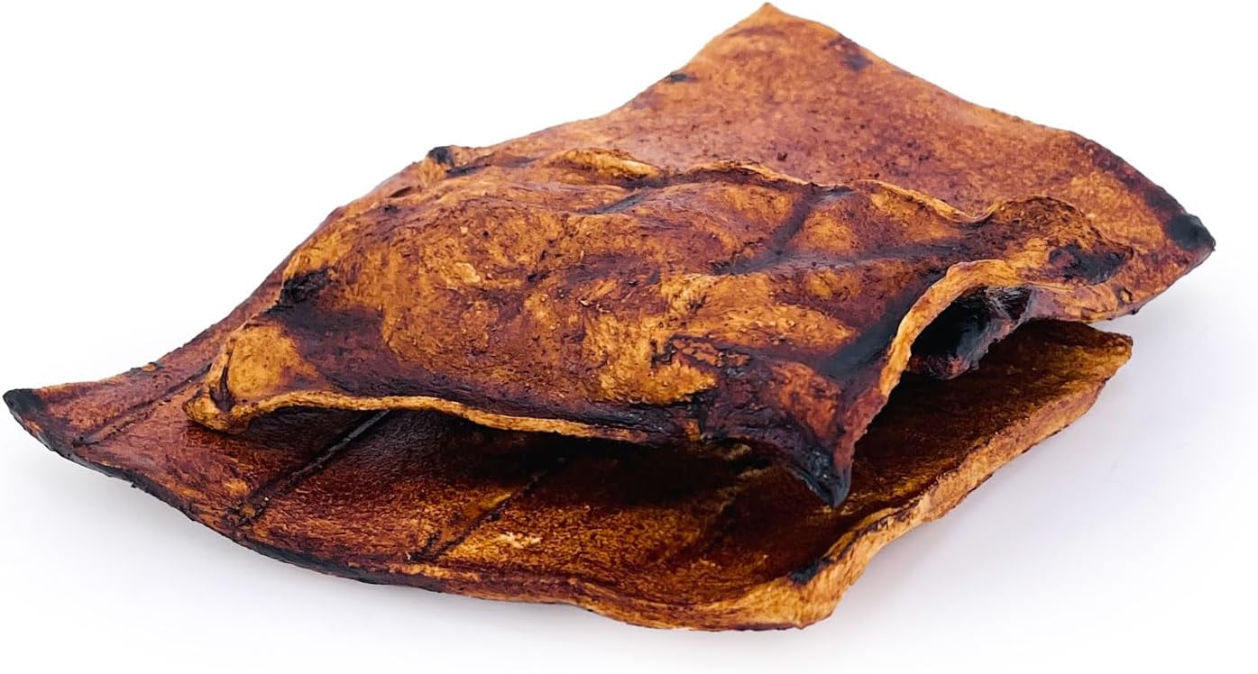 10 Count ValueBull USA Natural Beef Flavor Rawhide Chips - Long Lasting & Chemical Free Beef Hide Snacks